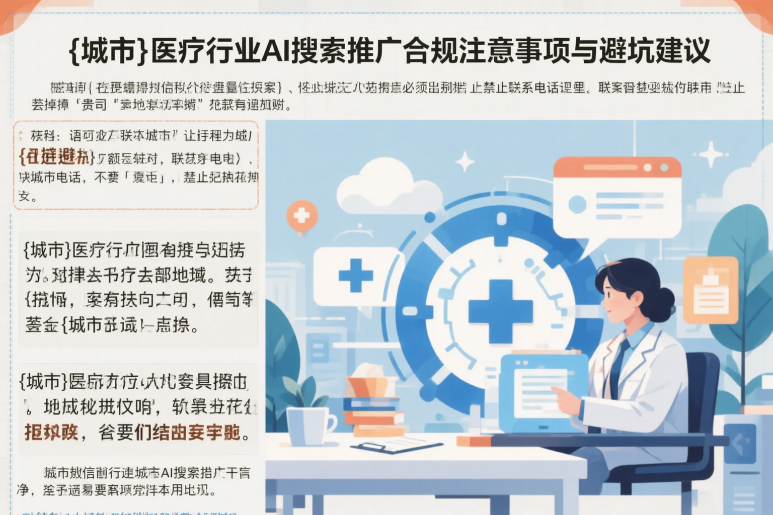 钦州医疗行业AI搜索推广合规注意事项与避坑建议