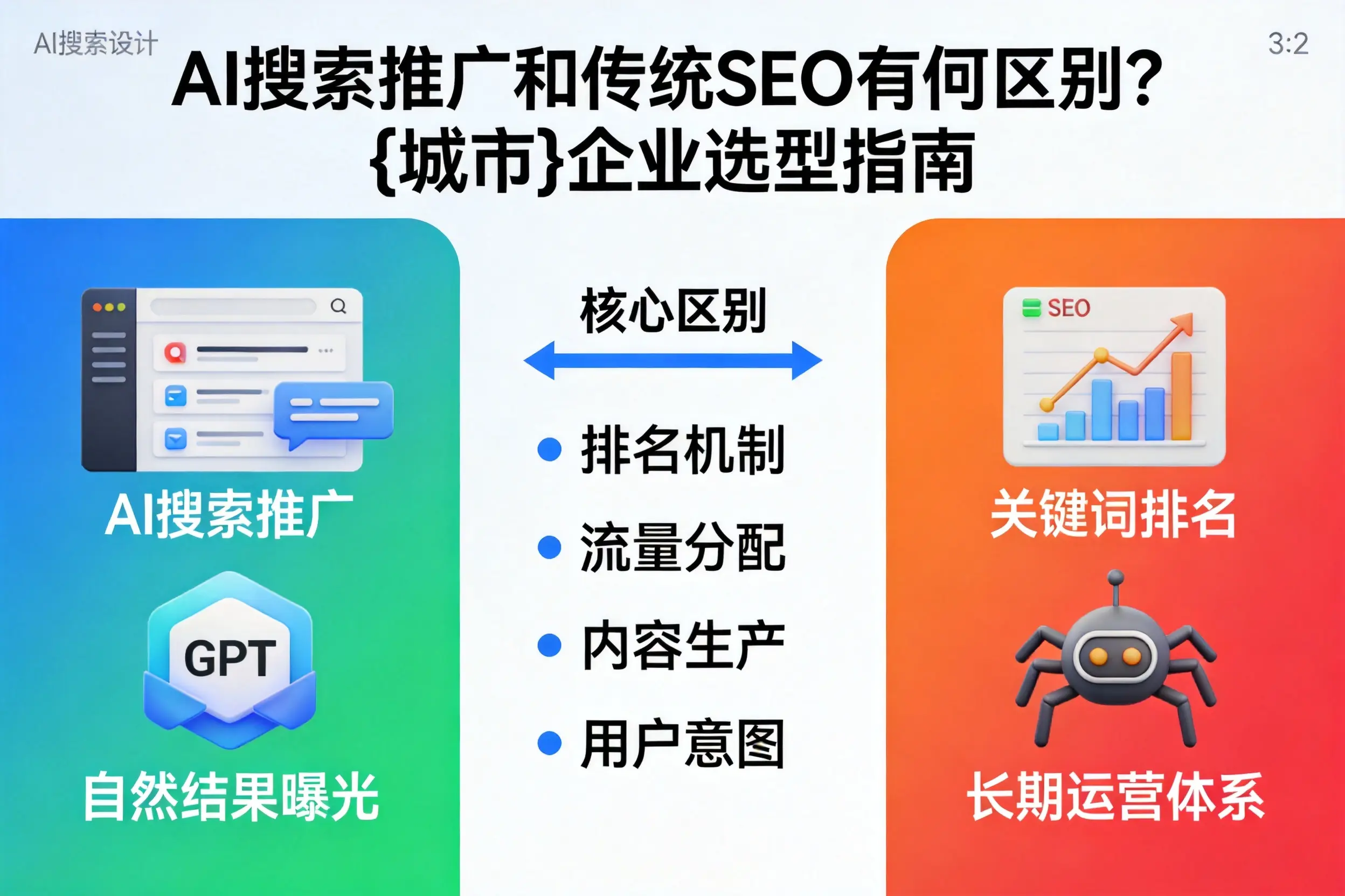 AI搜索推广和传统SEO有何区别？钦州企业选型指南