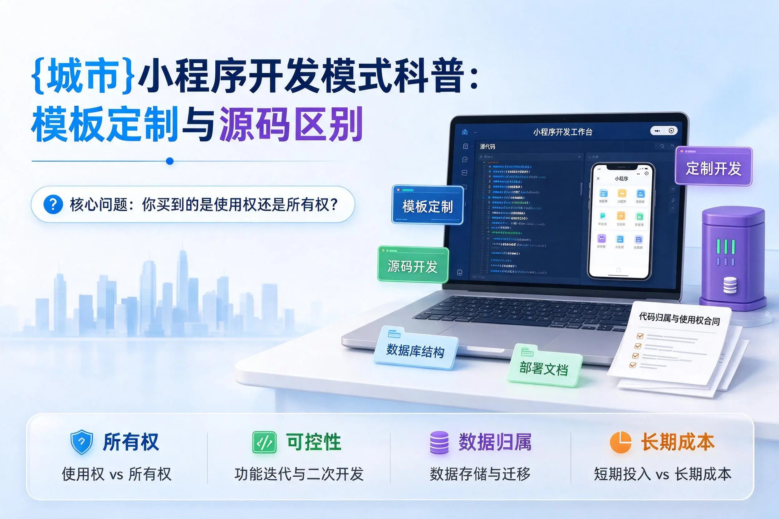 钦州小程序开发模式科普:模板定制与源码区别