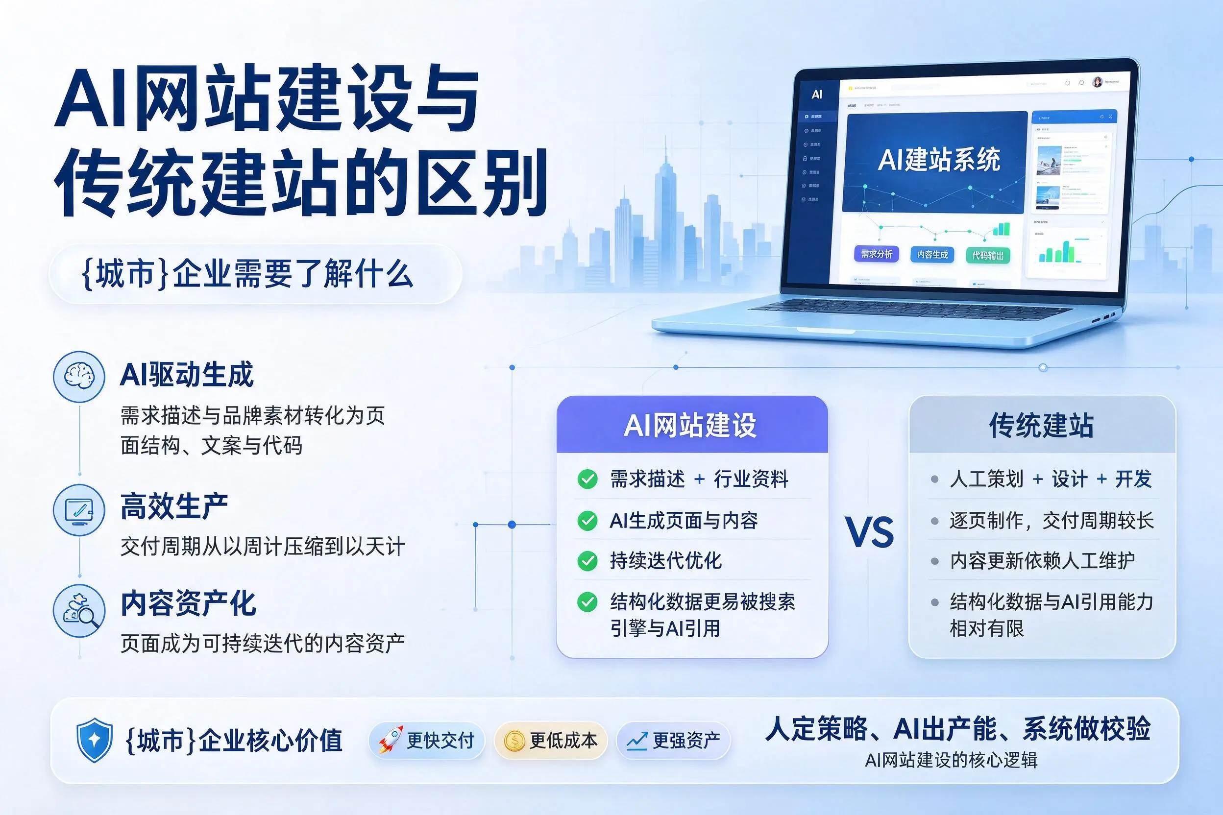 AI网站建设与传统建站的区别,钦州企业需要了解什么