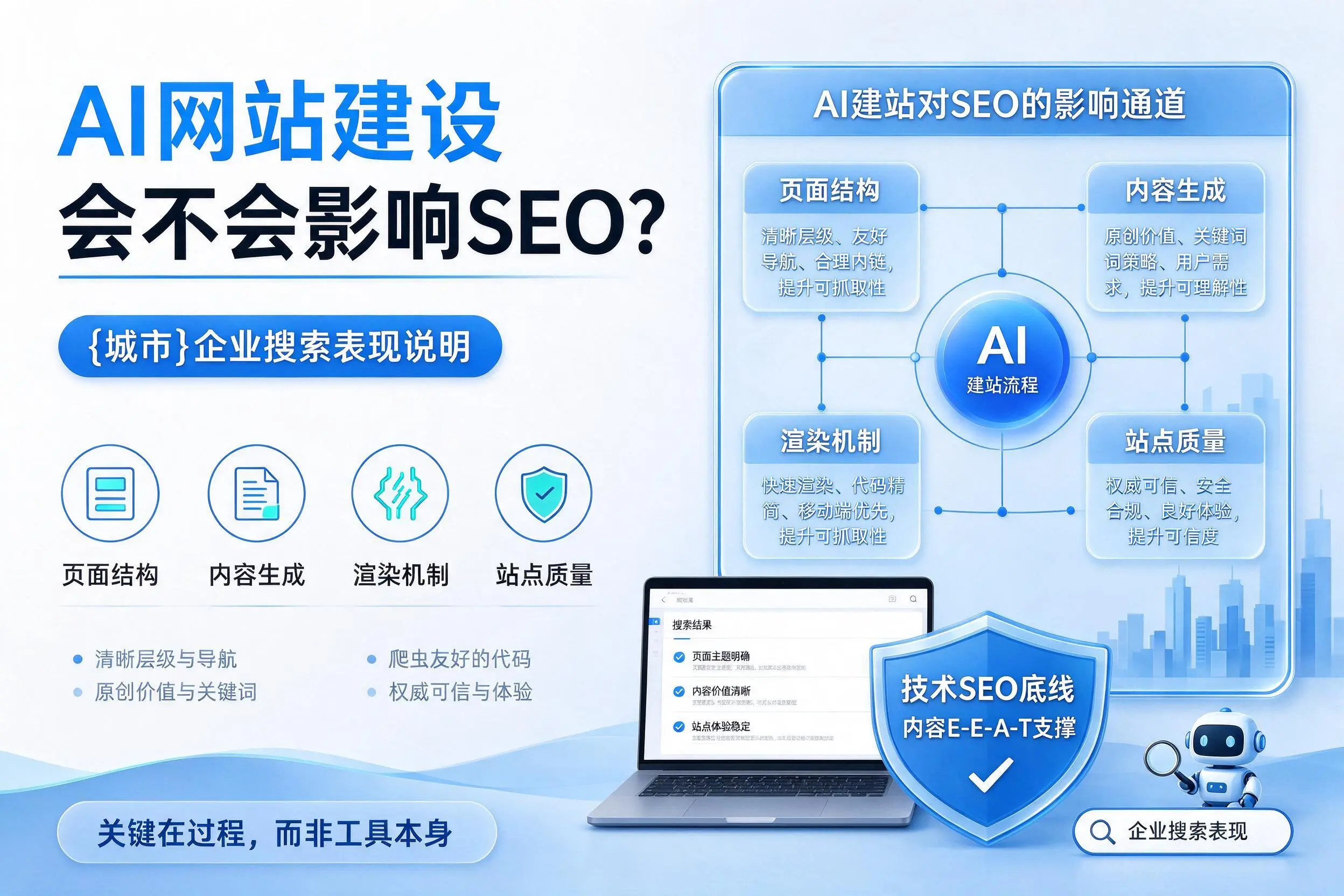 AI网站建设会不会影响SEO?钦州企业搜索表现说明