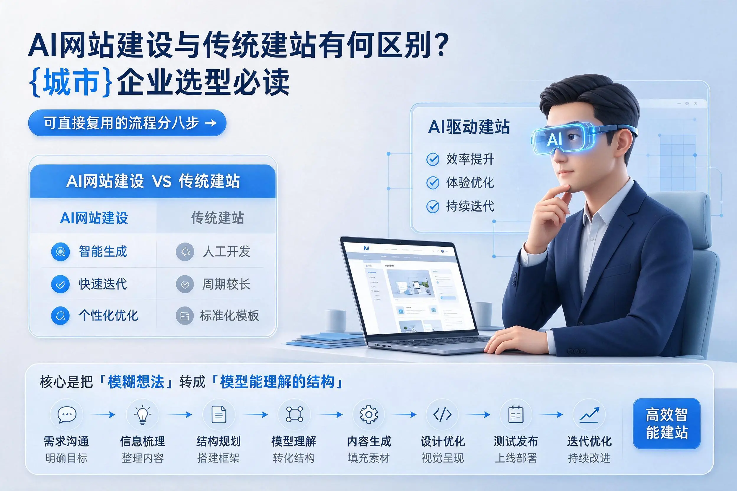 AI网站建设与传统建站有何区别?钦州企业选型必读