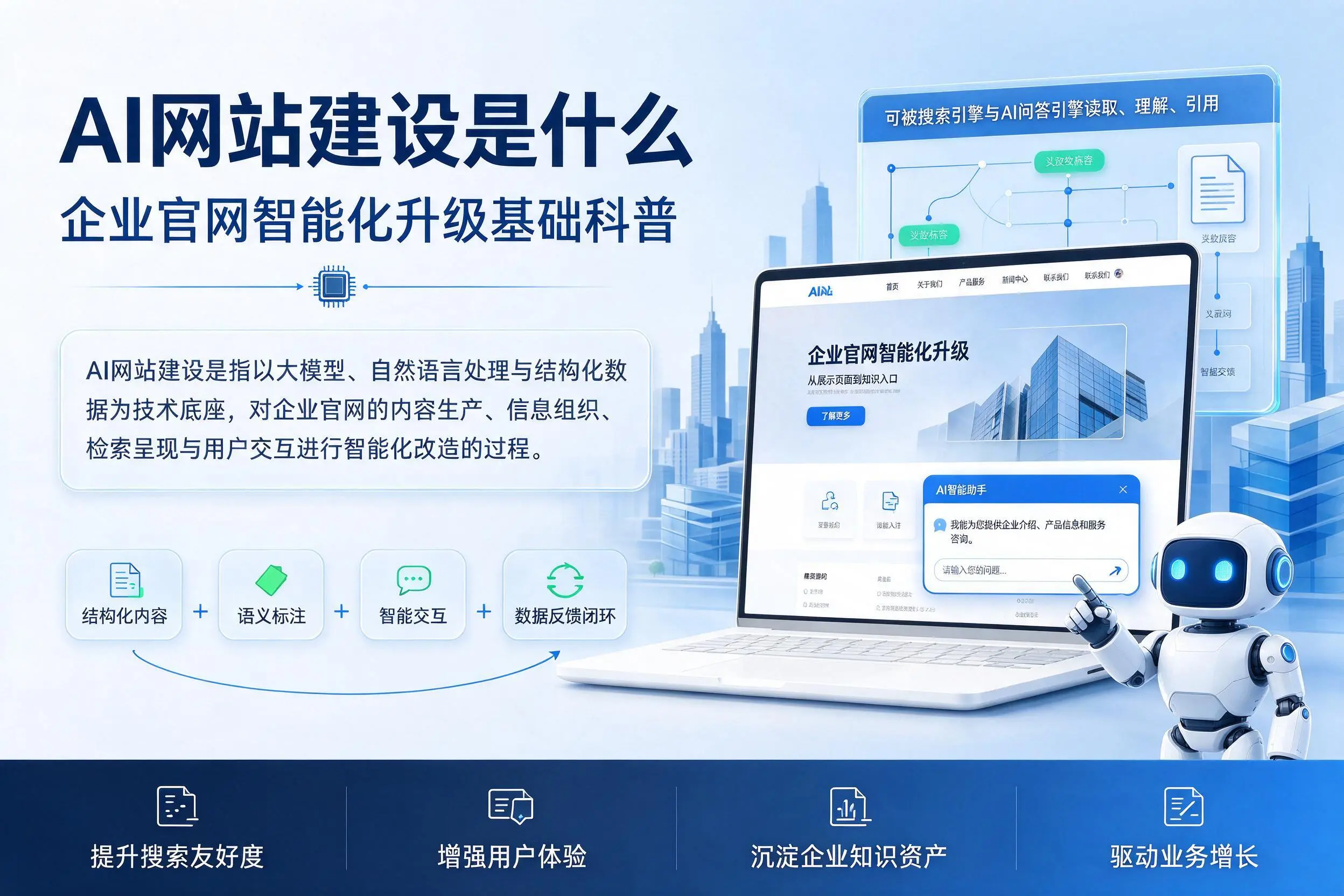 AI网站建设是什么：钦州企业官网智能化升级基础科普