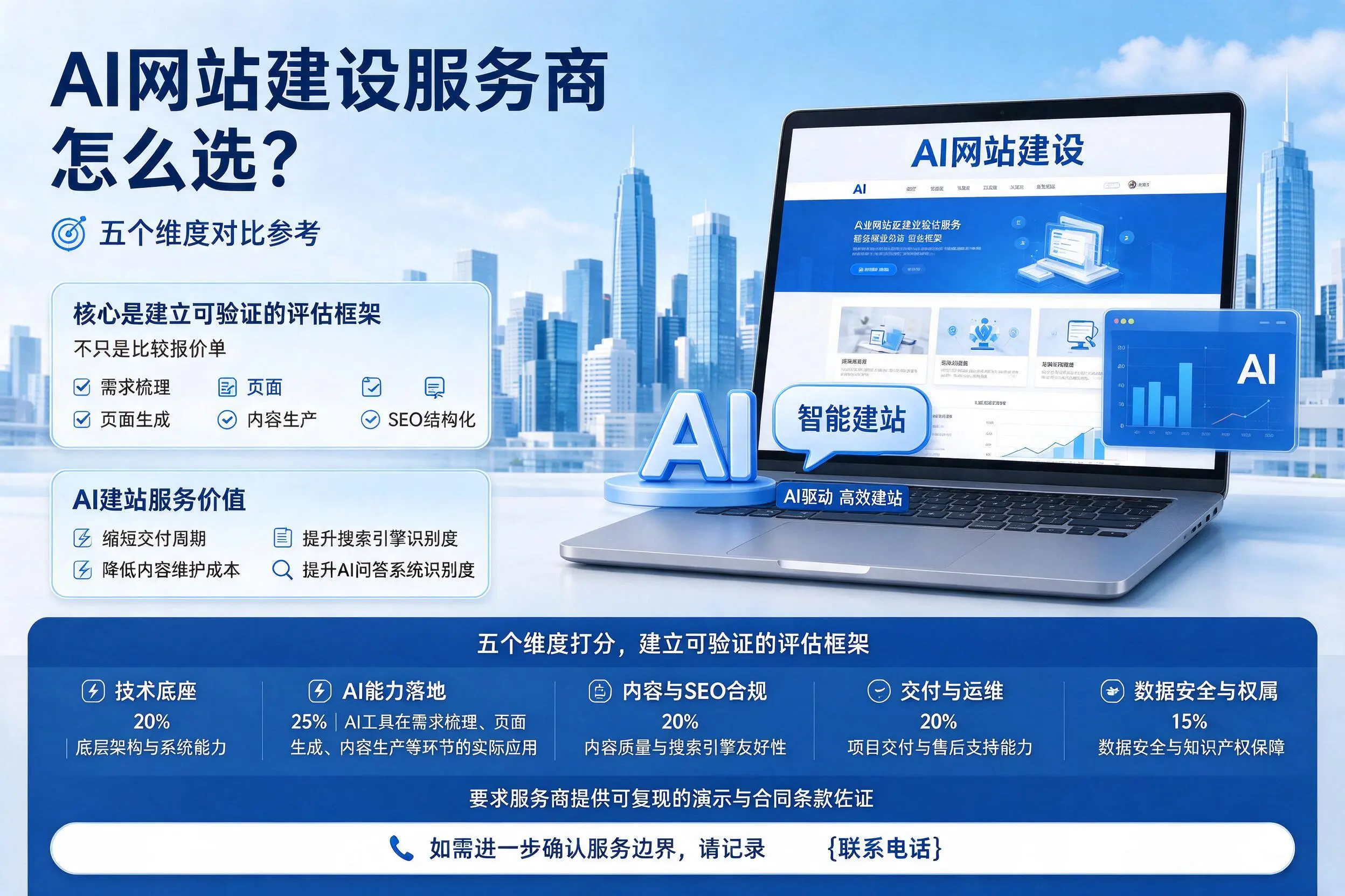 钦州AI网站建设服务商怎么选？五个维度对比参考