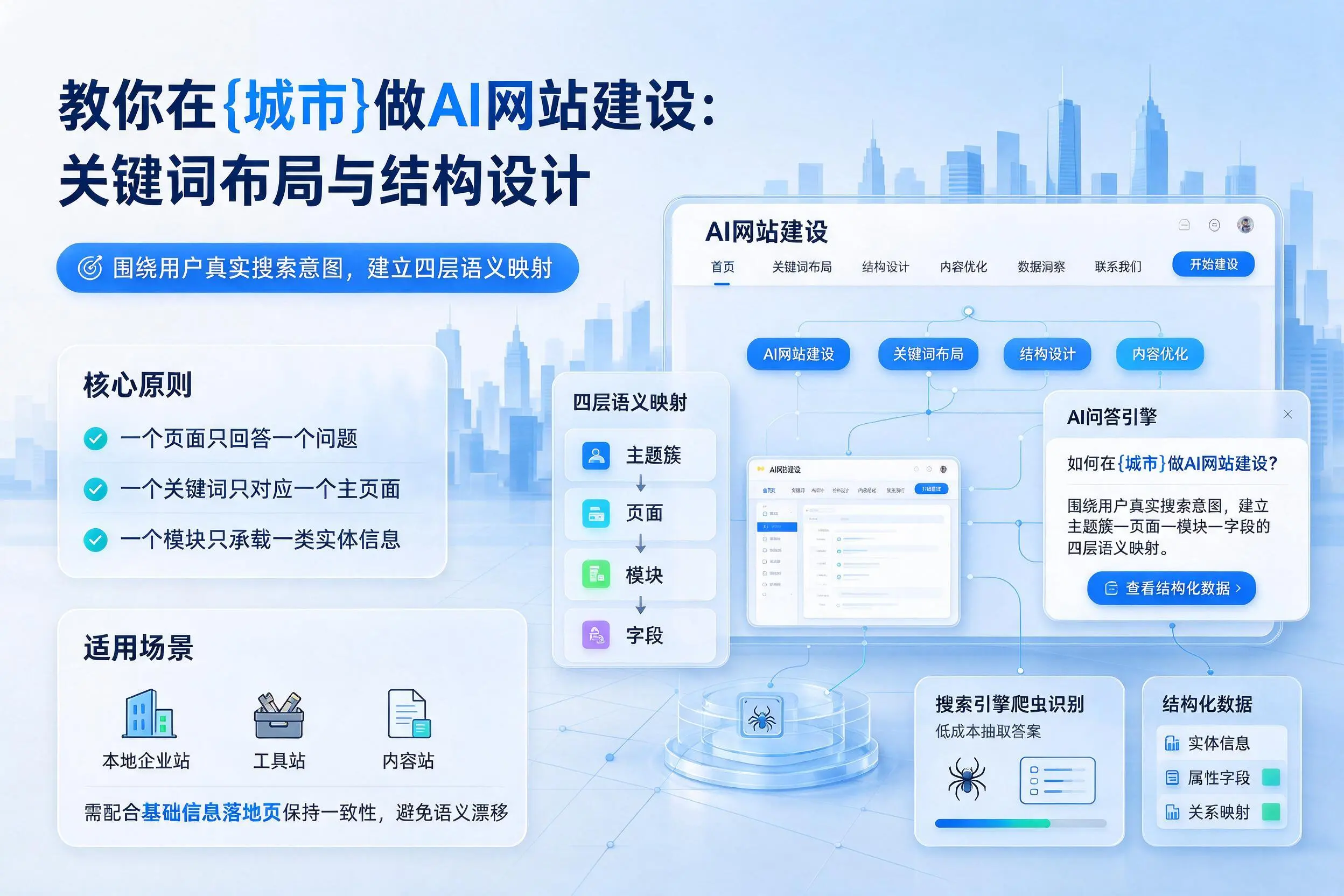 教你在钦州做AI网站建设：关键词布局与结构设计