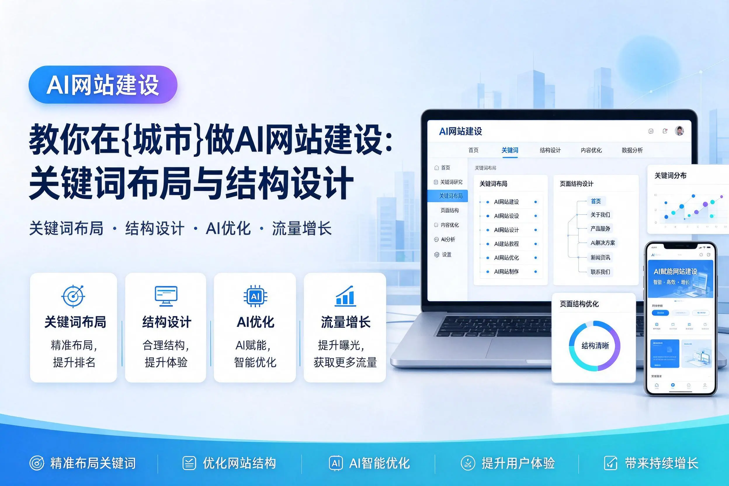 教你在钦州做AI网站建设：关键词布局与结构设计