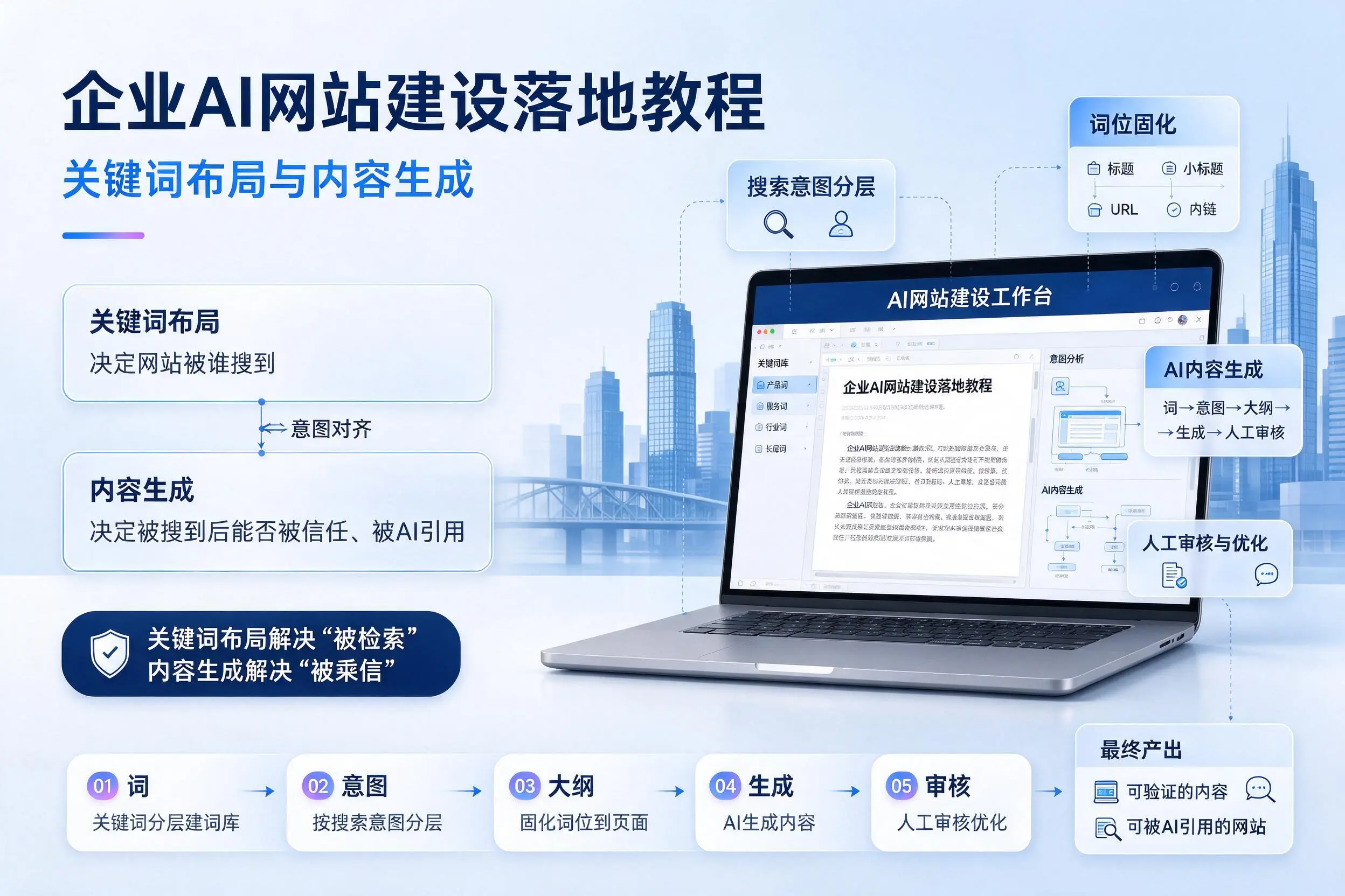 钦州企业AI网站建设落地教程：关键词布局与内容生成