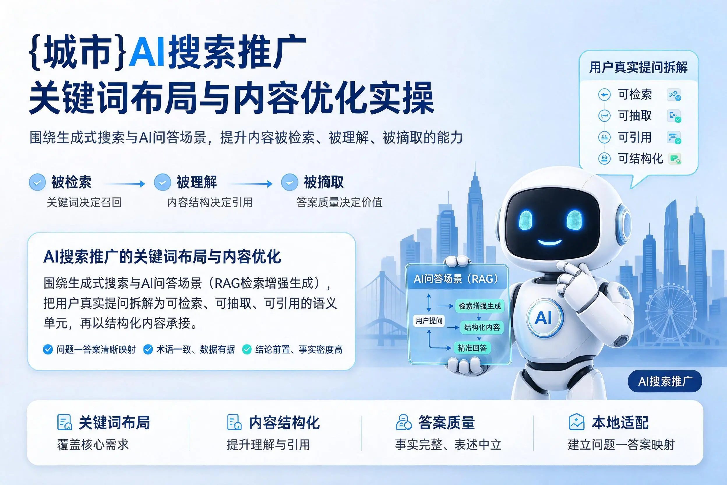 钦州AI搜索推广关键词布局与内容优化实操