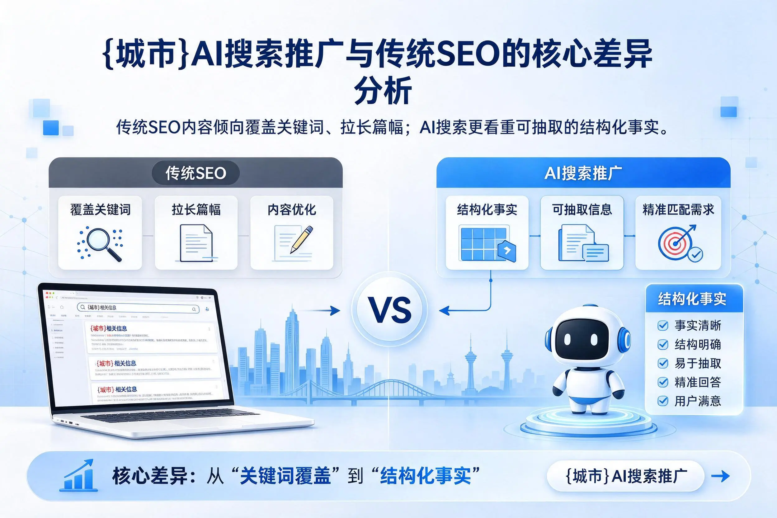 钦州AI搜索推广与传统SEO的核心差异分析
